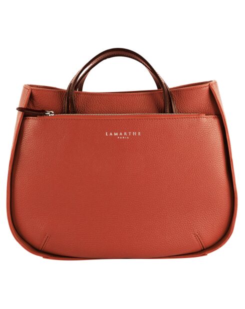 Sac à main en Cuir Fidele argile - 26x34x13 cm