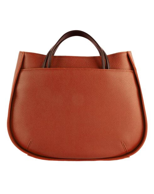 Sac à main en Cuir Fidele argile - 26x34x13 cm