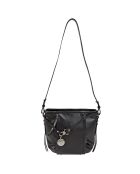 Sac bandoulière en Cuir Cult noir - 25x25x18 cm