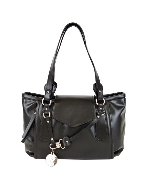 Bandolera de piel negra Cult - 35x23x14 cm