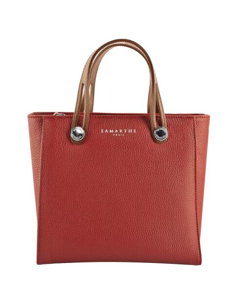 Sac à main en Cuir Fidele argile - 25x23x12 cm