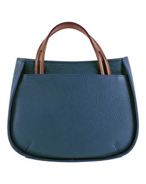 Sac à main en Cuir Fidèle marine - 22x27x9 cm