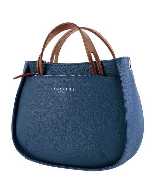 Sac à main en Cuir Fidèle marine - 22x27x9 cm