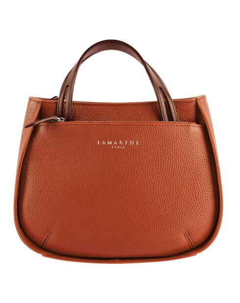 Sac à main en Cuir Fidele argile - 22x27x9 cm