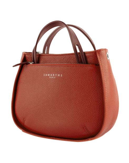 Sac à main en Cuir Fidele argile - 22x27x9 cm