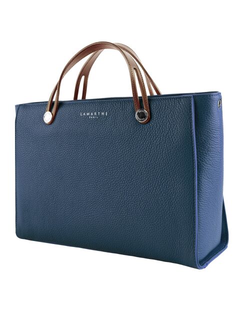 Sac à main en Cuir Fidèle marine - 36x25x14 cm