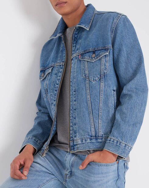 Veste en jean Zip Type 3 Trucker Davidson bleue