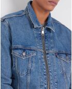 Veste en jean Zip Type 3 Trucker Davidson bleue