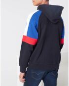 Sweat en Coton Pieced bleu/noir