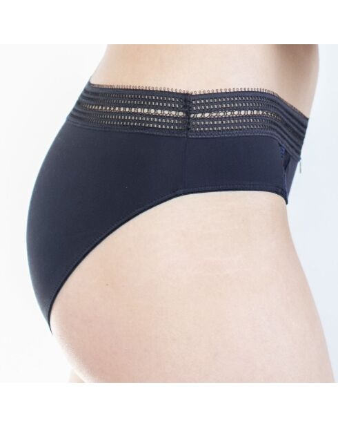 Culotte Opaline bleu marine/noir