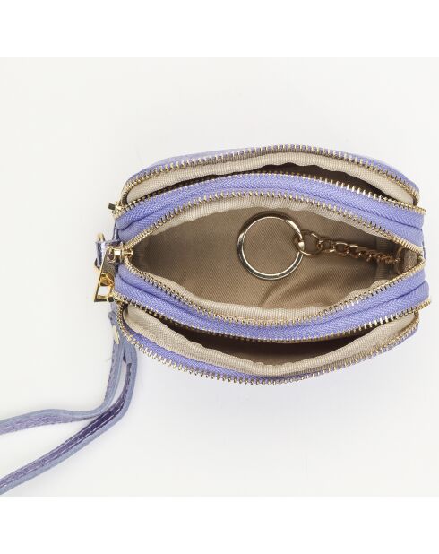 Cartera de piel Doreen Lila - 11x7x4 cm