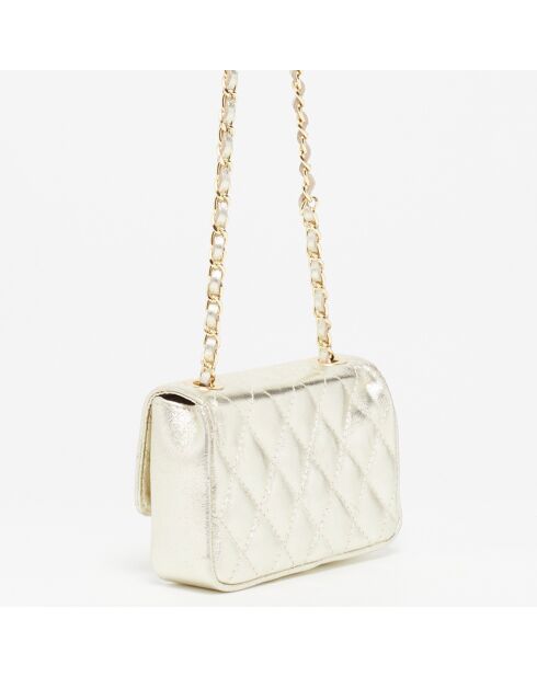 Sac bandoulière en Cuir Avila doré - 18x12x5 cm