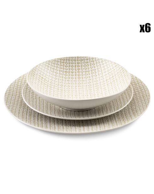 Ivory Tweed steengoedset - 18 stuks