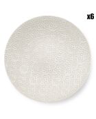 6 Assiettes à dessert Japan blanches - D.20.5 cm