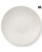 6 Assiettes plates Japan blanches - D.27 cm