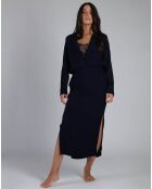 Robe longue Dominique violet foncé