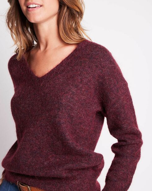 Pull en Mohair & Laine mélangés Scott prunelle