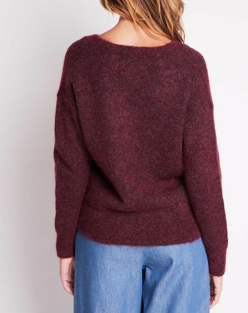Pull en Mohair & Laine mélangés Scott prunelle