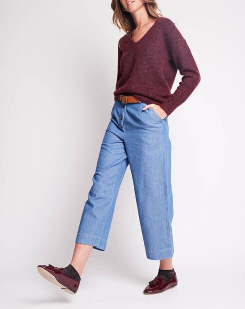 Pull en Mohair & Laine mélangés Scott prunelle