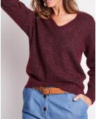 Pull en Mohair & Laine mélangés Scott prunelle