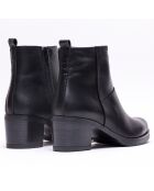 Bottines en Cuir Joyce noires - Talon 5 cm