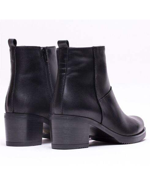Bottines en Cuir Joyce noires - Talon 5 cm