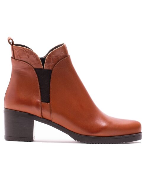 Bottines en Cuir Molly cognacs