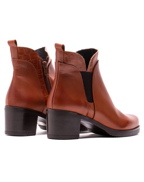 Bottines en Cuir Molly cognacs