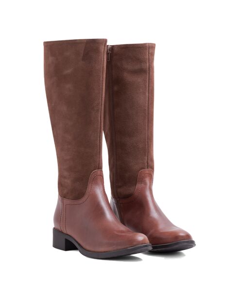 Botas Kyra de piel marrón