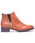 Bottines en Cuir Elly cognacs