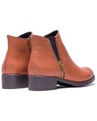 Bottines en Cuir Elly cognacs