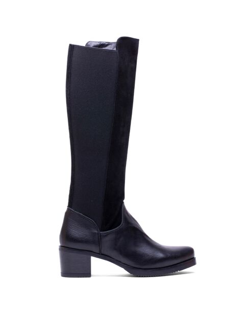 Bottes en Cuir Faith noires - Talon 5.5 cm