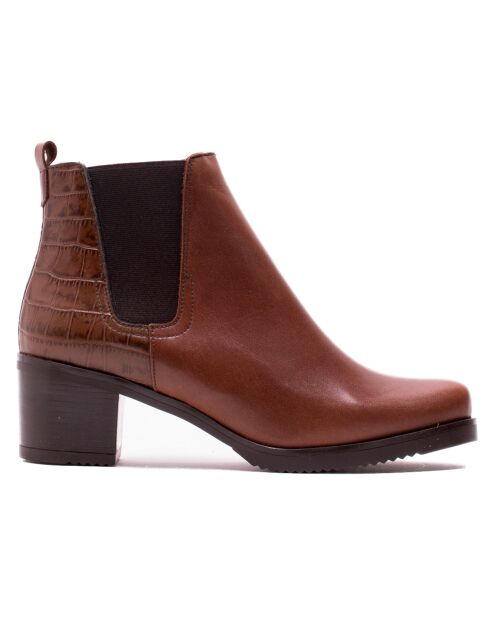 Chelsea Boots en Cuir Tracy marron