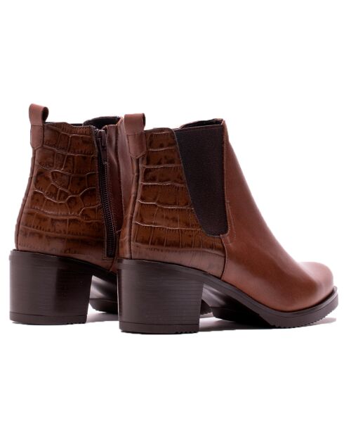 Chelsea Boots en Cuir Tracy marron