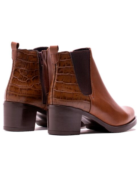 Chelsea Boots en Cuir Tracy cognacs