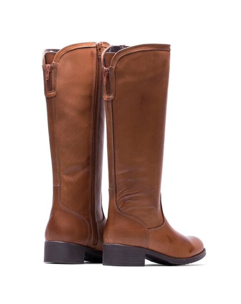 Botas de piel Eva cognacs