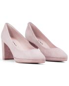 Escarpins en Velours de cuir Jada beiges - Talon 7.5 cm