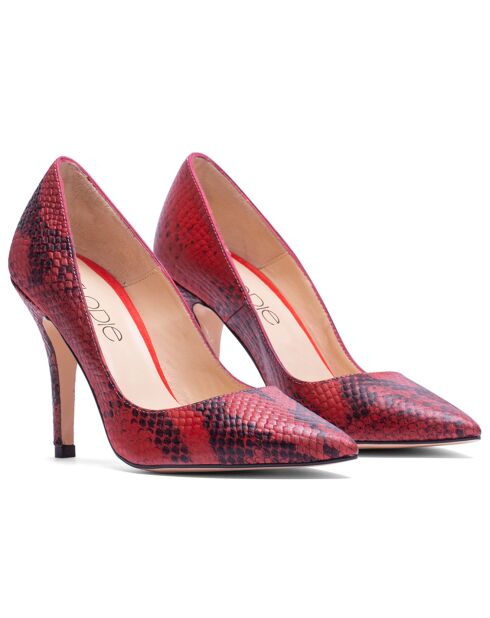 Dumps Vera in pelle rossa - tacco 9,5 cm