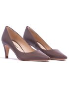 Escarpins en Cuir Heather taupe - Talon 5 cm