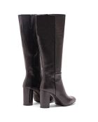 Ginni Lederstiefel, 7,5 cm Absatz, Schwarz