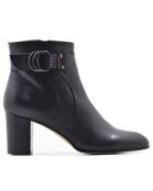 Bottines en Cuir May noires - Talon 7 cm