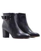Bottines en Cuir May noires - Talon 7 cm