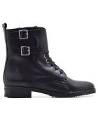 Schwarze Lederstiefel Kate