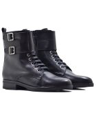 Schwarze Lederstiefel Kate