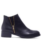 Bottines en Cuir Elly noires