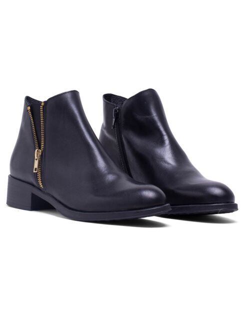 Bottines en Cuir Elly noires