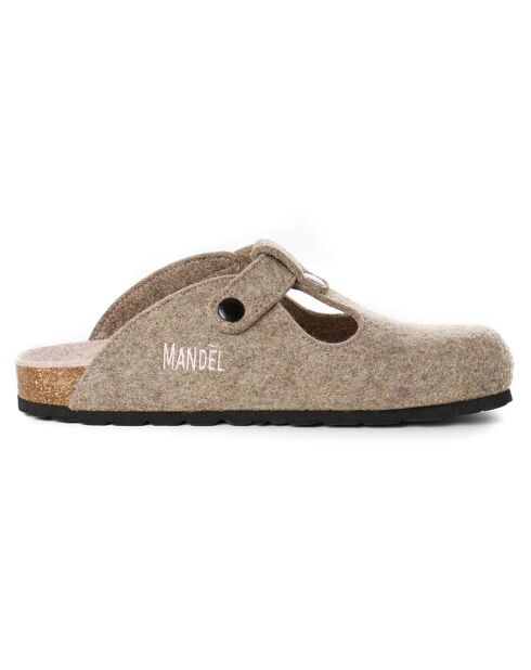 Chaussons en Feutre Flore beiges