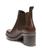 Chelsea Boots en Cuir Plain marron - Talon 6 cm