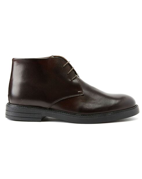 Chukka Boots en Cuir Plain marron