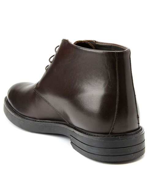 Chukka Boots en Cuir Plain marron